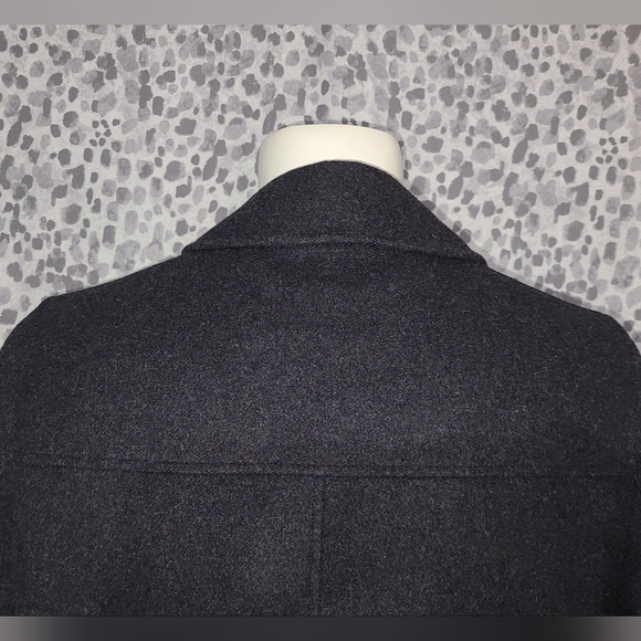Alfani Charcoal Gray Wool Blend Pea Coat Men's Size Small - Picture 7 of 9